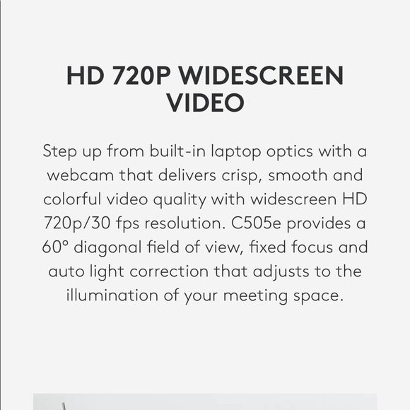 🚨NIB🚨 LOGITECH C505e HD 720p WEBCAM - Picture 8 of 15